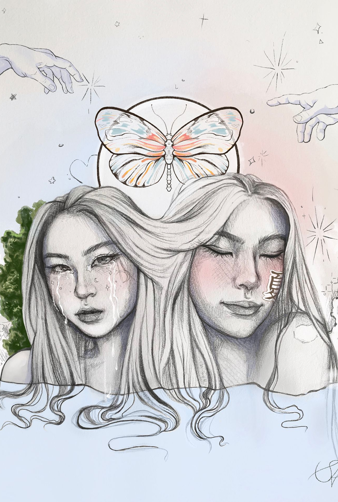 Pencil drawing portrait